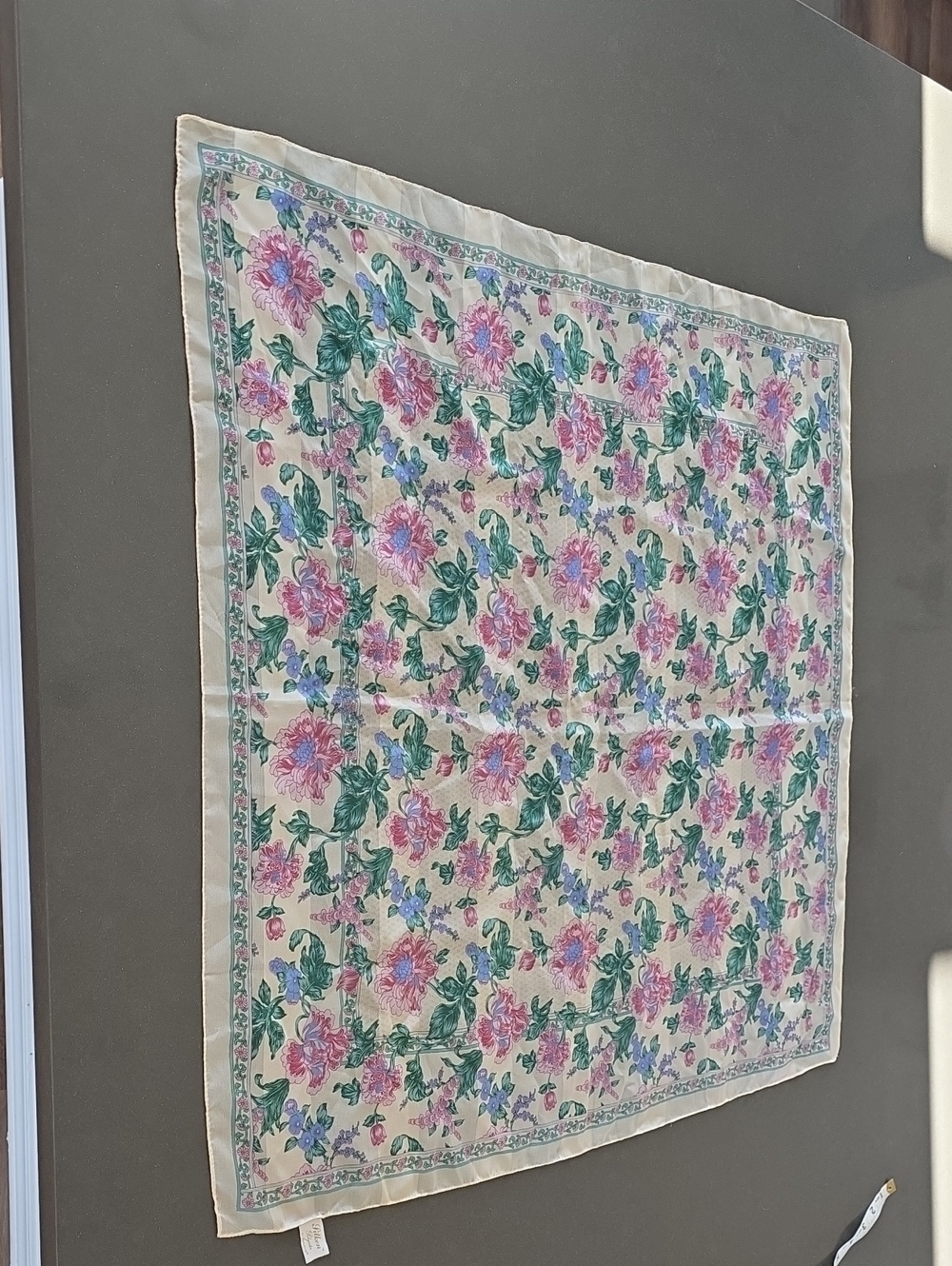 Berkshire Floral Scarf in Pink, Green and Cream